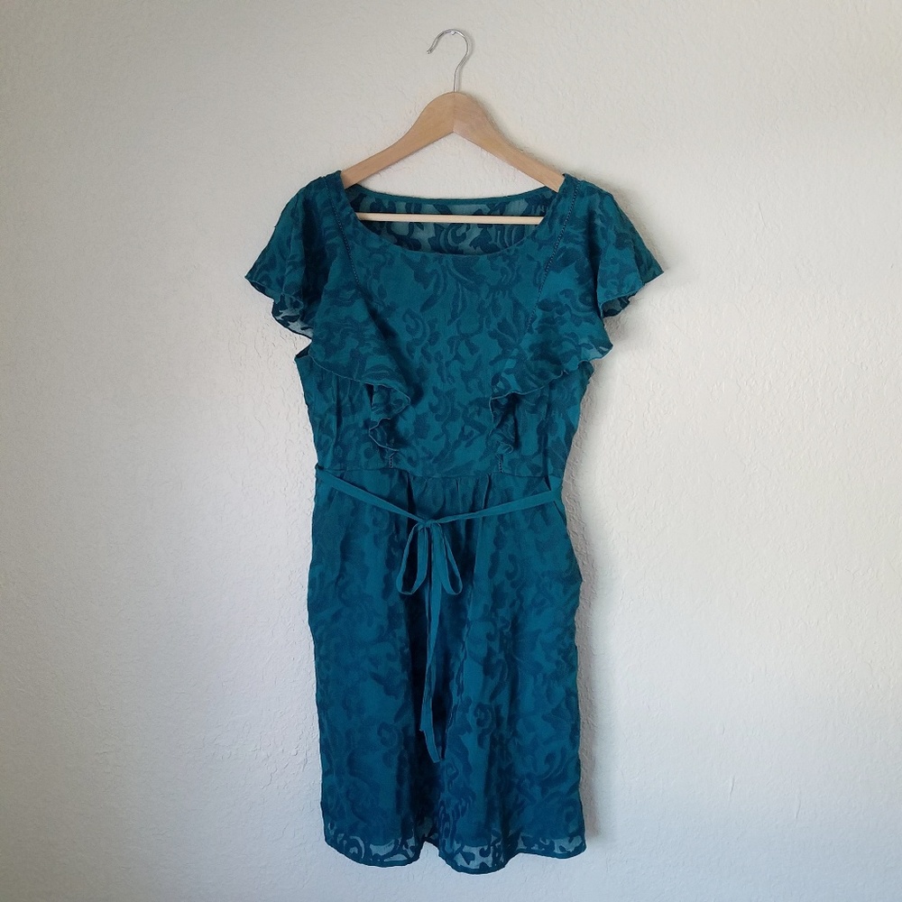 Moulinette Soeurs Teal Dress with Pockets
